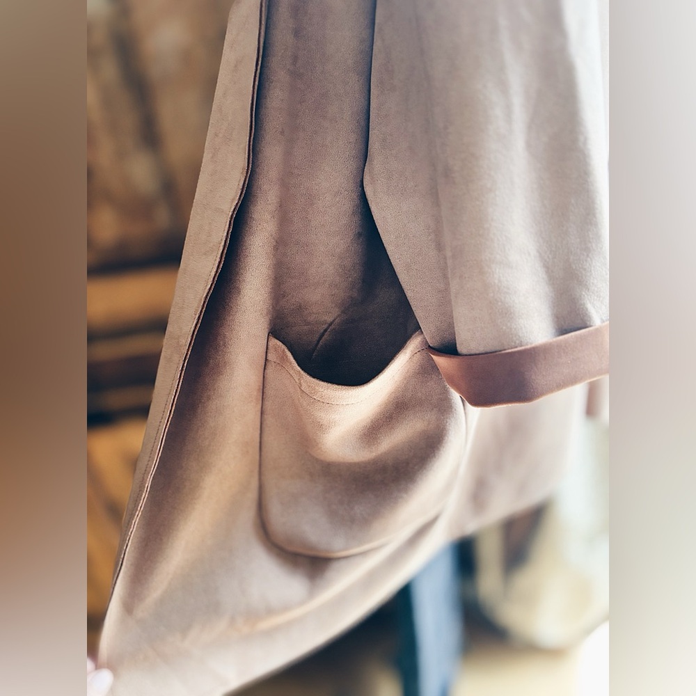 T Tahari Vegan Suede Jacket - Picture 8 of 10